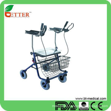 Steel forearm rollator with 8" castor